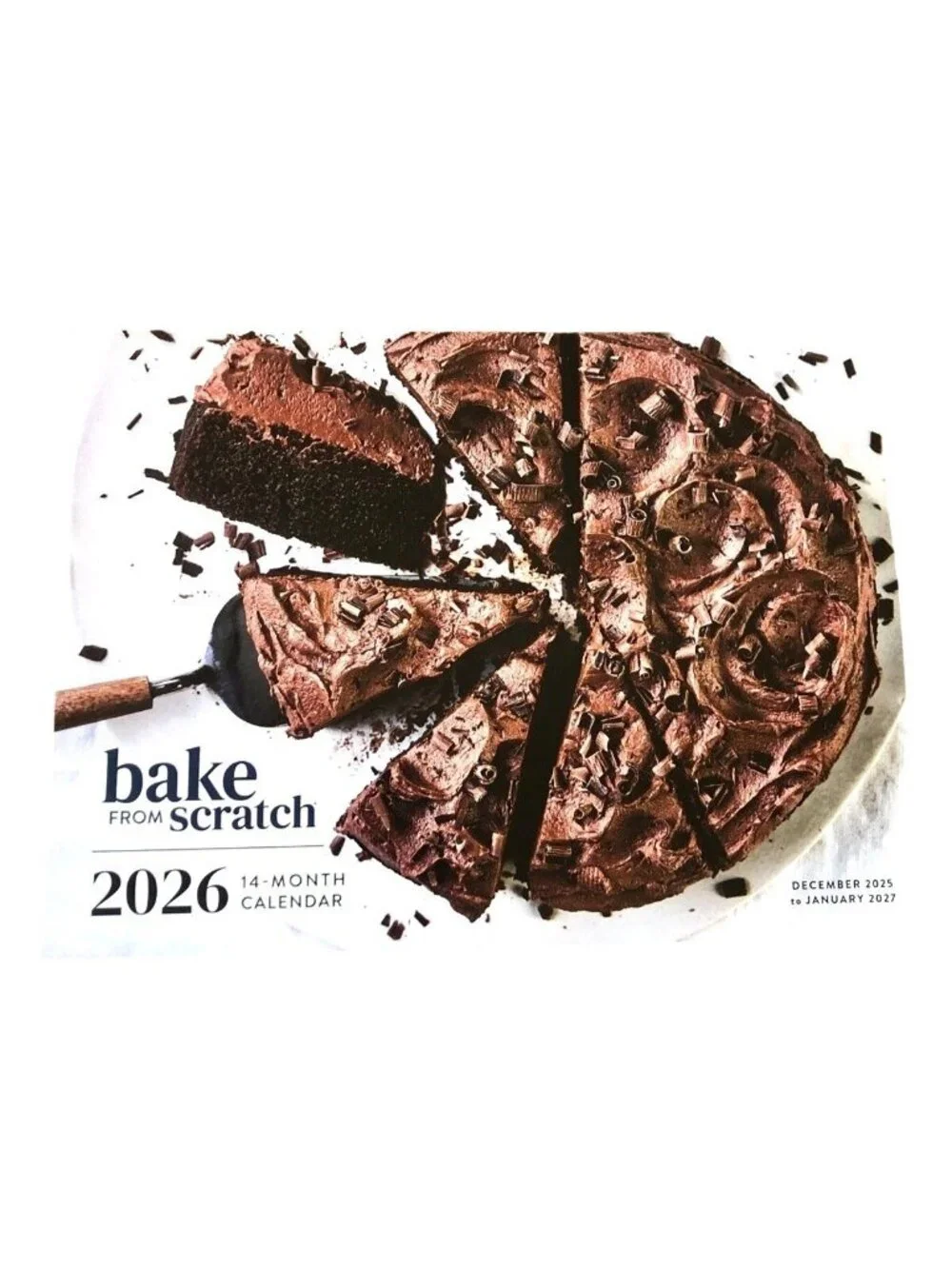 Bake From Scratch 2026 14-Mo Calendar Featuring Recipes Desserts Baking Holidays